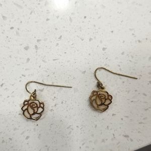 Gold Flower Earrings